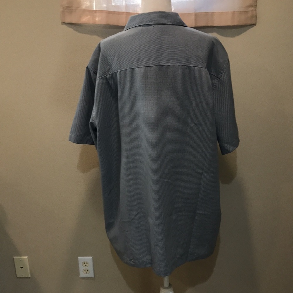 Haggar Luxury Microfiber Short Sleeved Button Front Dress Shirt w/Pocket-XXL - Picture 2 of 8